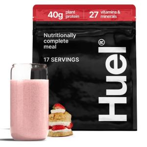 Huel Black Edition | Salted Caramel 40g Vegan Protein Powder | Nutritionally Complete Meal | 27 Vitamins and Minerals, Gluten Free | 17 Servings | Scoop not included to reduce plastic(Strawberry Shortcake)