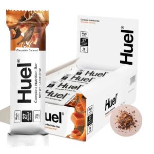 Huel Complete Nutrition Vegan Protein Bars | Peanut Caramel | 13g Protein | 27 Vitamins & Minerals, 2g Sugar, Non-GMO, 100% Plant Based Snack | 12 Pack