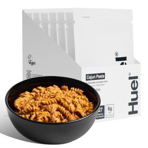 Huel Hot and Savory Cups | Cajun Pasta | 25g Protein Plant Based Instant Meal | 27 Vitamins and Minerals | 100% Nutritionally Complete | 8 Cups(Cajun Pasta)