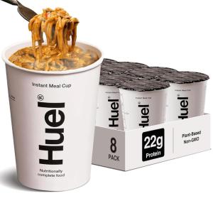 Huel Hot and Savory Cups | Cajun Pasta | 25g Protein Plant Based Instant Meal | 27 Vitamins and Minerals | 100% Nutritionally Complete | 8 Cups(Japanese Curry)