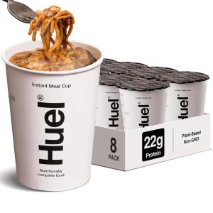 Huel Hot and Savory Cups | Cajun Pasta | 25g Protein Plant Based Instant Meal | 27 Vitamins and Minerals | 100% Nutritionally Complete | 8 Cups(Korean BBQ)