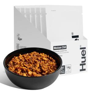 Huel Hot and Savory Cups | Cajun Pasta | 25g Protein Plant Based Instant Meal | 27 Vitamins and Minerals | 100% Nutritionally Complete | 8 Cups(Mexican Chili)