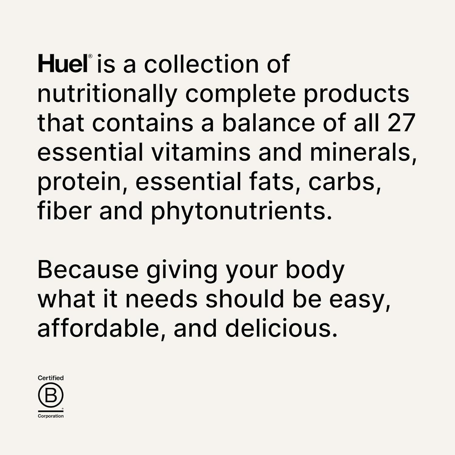 imageHuel Black Edition Variety Pack 40g Vegan Protein Powder Nutritionally Complete Meal Replacement 27 Vitamins and Minerals Gluten Free 16 Single Serving PacketsBanana