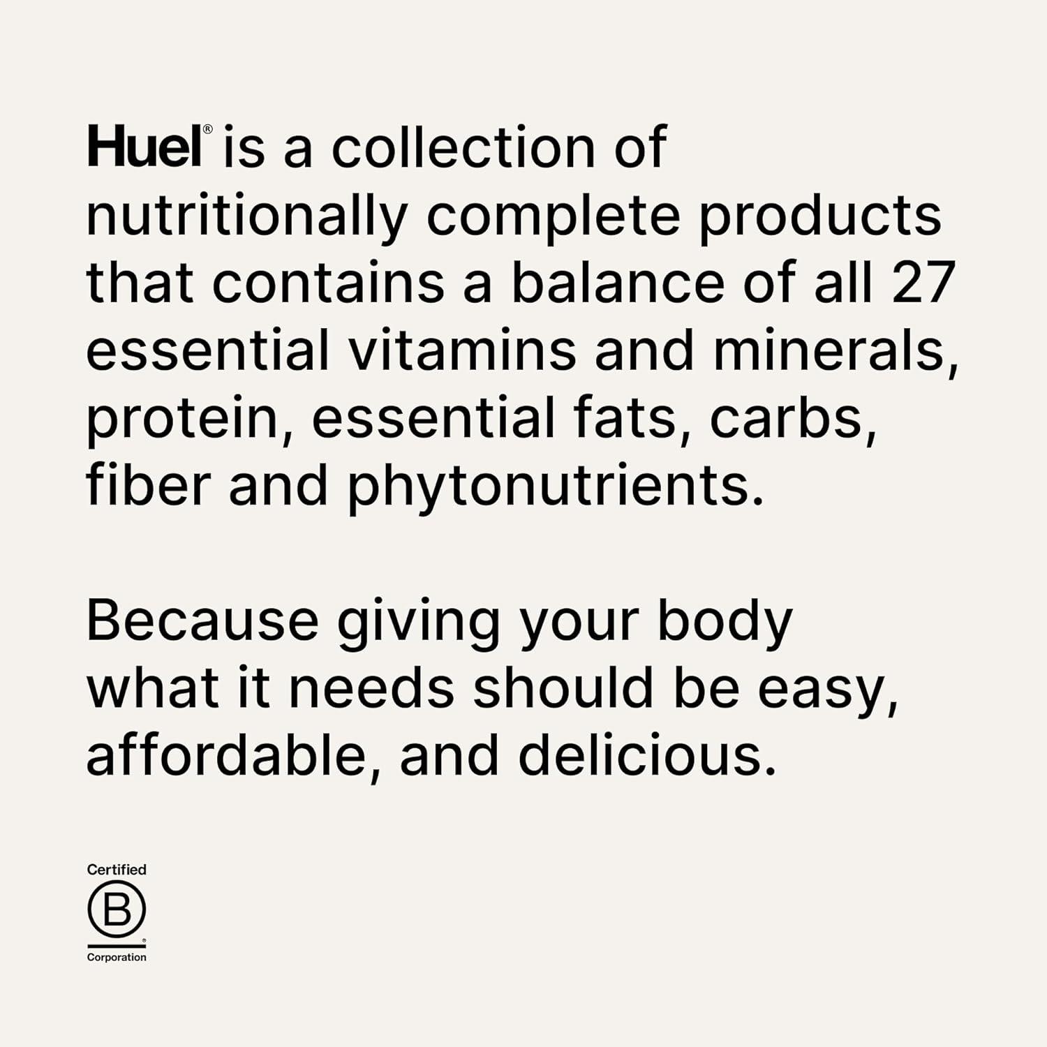 imageHuel Black Edition Variety Pack 40g Vegan Protein Powder Nutritionally Complete Meal Replacement 27 Vitamins and Minerals Gluten Free 16 Single Serving PacketsVariety
