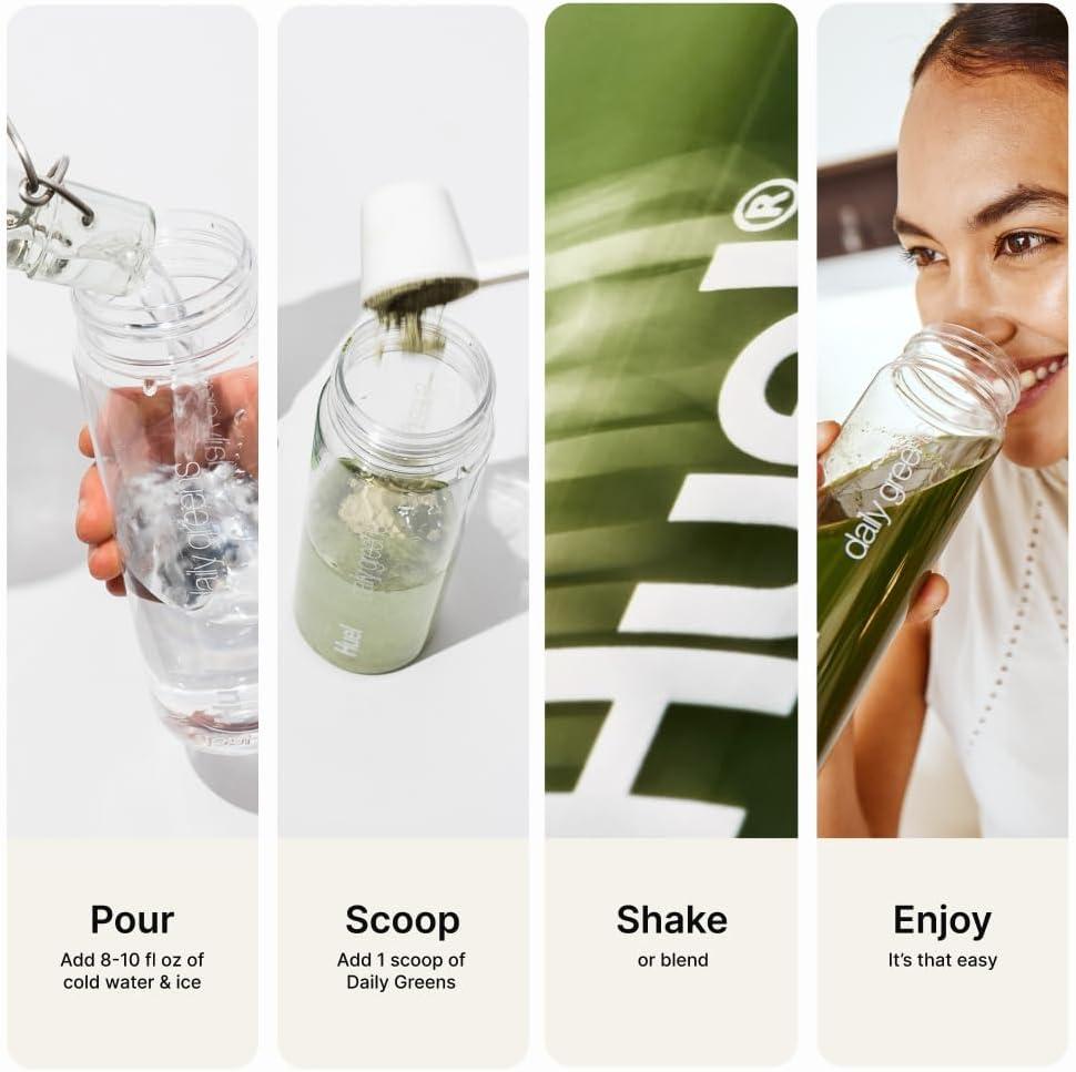 imageHuel Daily Greens Bundle Lemon amp Ginger Daily Greens Bag Bottle 30 Servings Superfood Greens Powder 91 Vitamins Minerals and WholefoodSourced Ingredient